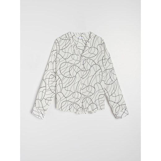 Sinsay - Wiskozowa koszula w abstrakcyjny wzór - wielobarwny Sinsay XS Sinsay