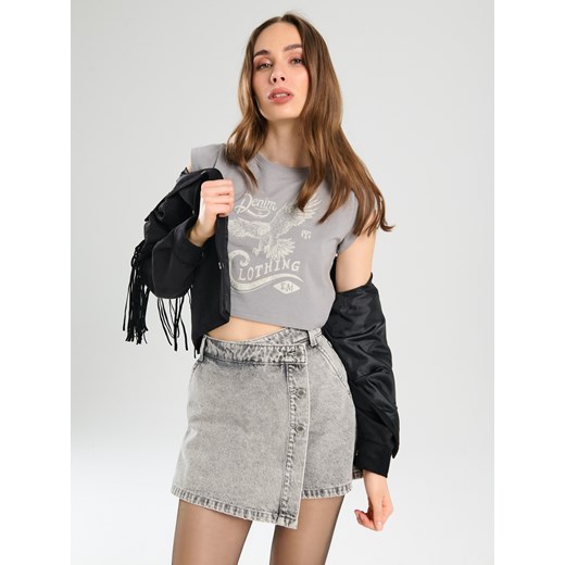 Sinsay - Spódnico-spodenki jeansowe - szary Sinsay 40 Sinsay