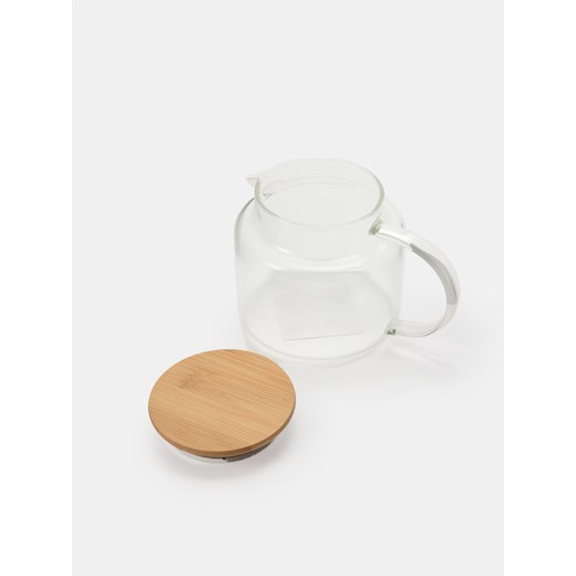 Sinsay - Dzbanek z bambusową pokrywką - clear Sinsay One Size Sinsay