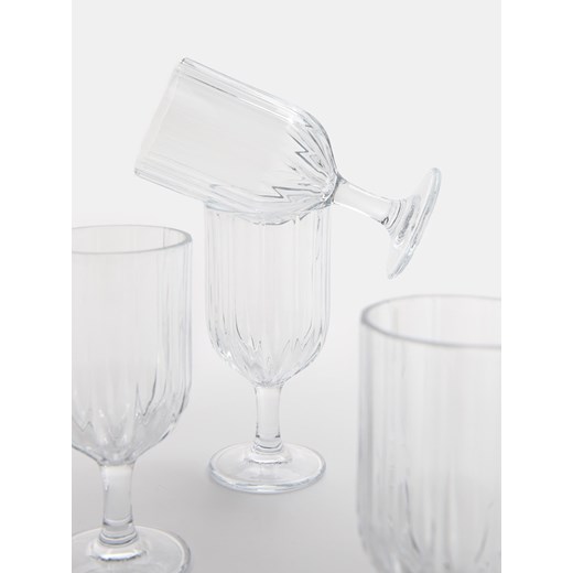 Sinsay - Ryflowane kieliszki 4 pack - biały Sinsay One Size Sinsay