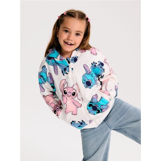 Sinsay - Bluza z kapturem Stitch - kremowy ze sklepu Sinsay w kategorii Bluzy dziewczęce - zdjęcie 184246282
