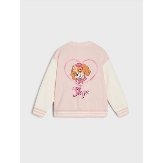 Sinsay - Rozpinana bluza bomberka z nadrukiem na plecach PAW Patrol - różowy ze sklepu Sinsay w kategorii Bluzy dziewczęce - zdjęcie 184246300