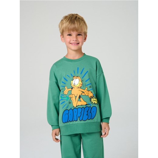 Sinsay - Bluza z nadrukiem Garfield - zielony ze sklepu Sinsay w kategorii Bluzy chłopięce - zdjęcie 184246723