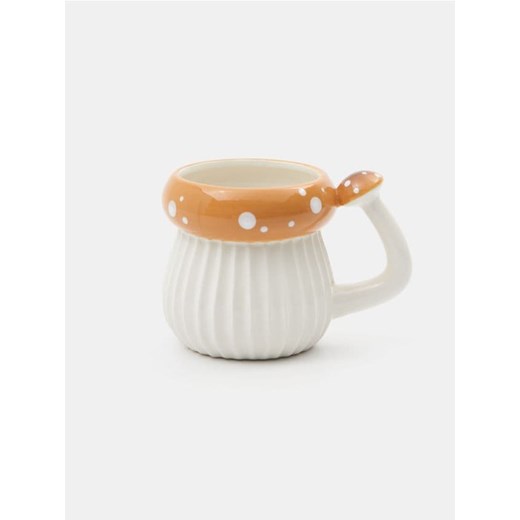 Sinsay - Ceramiczny kubek z uchem w kształcie grzybka - wielobarwny Sinsay One Size Sinsay