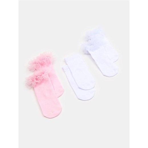 Sinsay - Skarpetki z ozdobny tiulem 3 pack - wielobarwny ze sklepu Sinsay w kategorii Skarpetki dziecięce - zdjęcie 184246820
