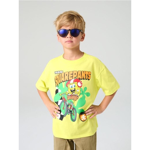 Sinsay - Koszulka z nadrukiem SpongeBob SquarePants - żółty ze sklepu Sinsay w kategorii T-shirty chłopięce - zdjęcie 184246831