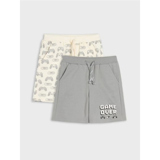 Sinsay - Szorty z motywem gamingowym 2 pack - szary ze sklepu Sinsay w kategorii Spodenki chłopięce - zdjęcie 184246902