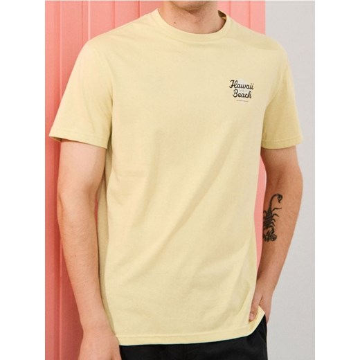 Sinsay - Koszulka z ozdobnym drobnym napisem - zielony ze sklepu Sinsay w kategorii T-shirty męskie - zdjęcie 184247132