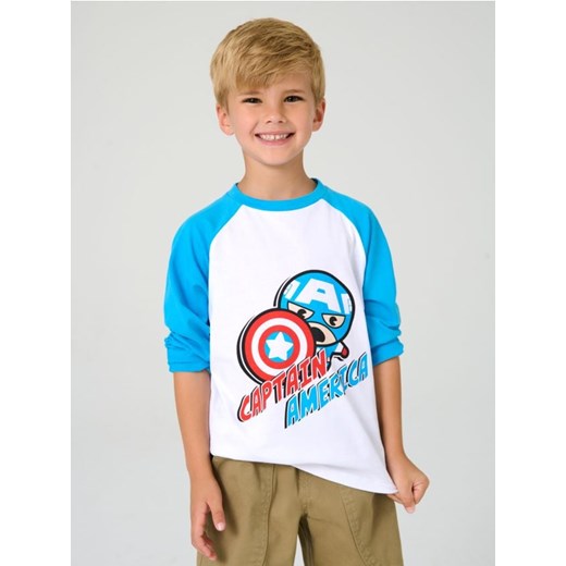 Sinsay - Koszulka z długimi rękawami Marvel Kawaii Art Collection - niebieski ze sklepu Sinsay w kategorii T-shirty chłopięce - zdjęcie 184247183