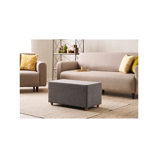 HanahHome Puf &quot;Urla&quot; w kolorze antracytowym - 80 x 40 x 40 cm ze sklepu Limango Polska w kategorii Pufy i siedziska - zdjęcie 184247494