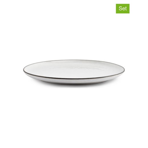 Salt and Pepper Talerzyki deserowe (4 szt.) &quot;Fina&quot; w kolorze biało-czarnym - Ø 20 cm ze sklepu Limango Polska w kategorii Talerze - zdjęcie 184247554