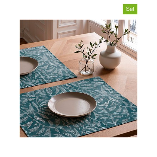 Mint Rugs Podkładki stołowe (2 szt.) &quot;Yeray&quot; w kolorze turkusowym - 50 x 40 cm ze sklepu Limango Polska w kategorii Podkładki na stół - zdjęcie 184247654