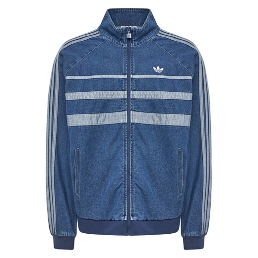 adidas Bluza adicolor First Blue Denim JX6457 Niebieski Regular Fit ze sklepu MODIVO w kategorii Bluzy męskie - zdjęcie 184248411