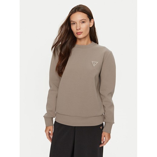 Guess Bluza Ann V4BQ23 KBCK2 Brązowy Regular Fit ze sklepu MODIVO w kategorii Bluzy damskie - zdjęcie 184248421