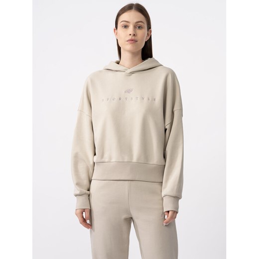 4F Bluza techniczna 4FAW23TSWSF0717 Beżowy Regular Fit ze sklepu MODIVO w kategorii Bluzy damskie - zdjęcie 184248432