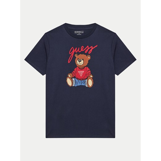Guess T-Shirt H4BJ06 I3Z14 Granatowy Regular Fit ze sklepu MODIVO w kategorii T-shirty chłopięce - zdjęcie 184248480