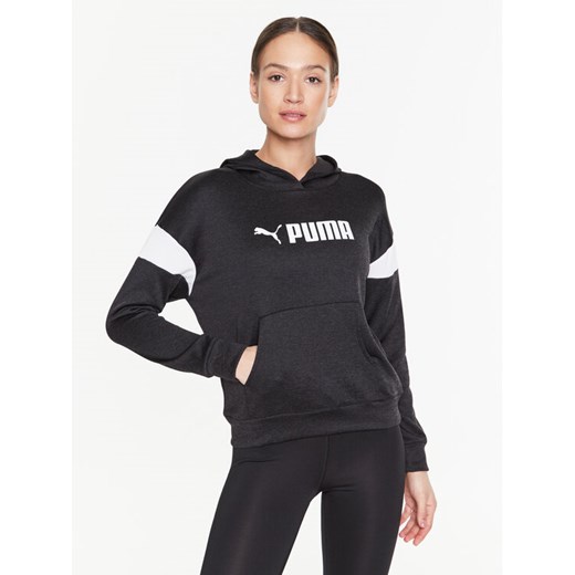 Puma Bluza techniczna Fit Tech 523079 Czarny Regular Fit ze sklepu MODIVO w kategorii Bluzy damskie - zdjęcie 184248521