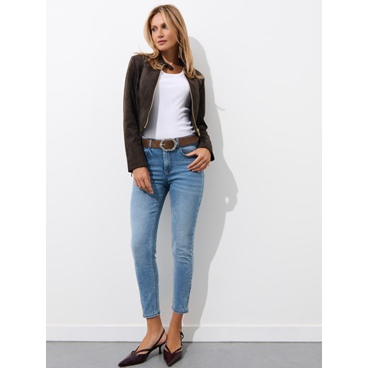 Mohito - Jeansy skinny push up PETITE - niebieski ze sklepu Mohito w kategorii Jeansy damskie - zdjęcie 184250414
