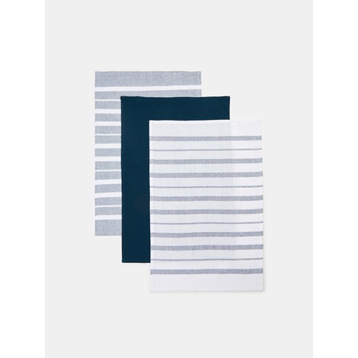 Sinsay - Ścierki kuchenne 3 pack - niebieski Sinsay One Size Sinsay