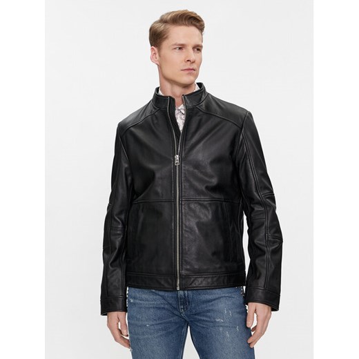 Hugo Kurtka skórzana Lokis2 50513322 Czarny Slim Fit ze sklepu MODIVO w kategorii Kurtki męskie - zdjęcie 184250770