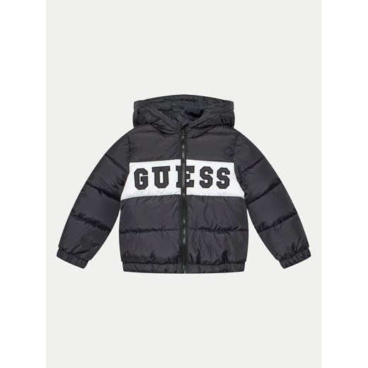 Guess Kurtka puchowa N4YL10 WGB60 Czarny Regular Fit ze sklepu MODIVO w kategorii Kurtki chłopięce - zdjęcie 184250771