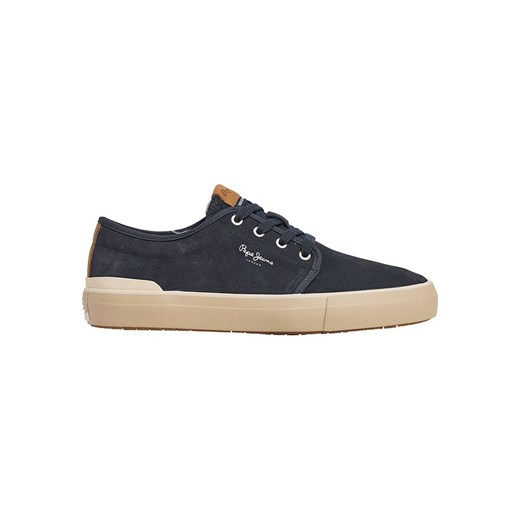 Pepe Jeans FOOTWEAR Skórzane sneakersy &quot;Ben Low&quot; w kolorze granatowym ze sklepu Limango Polska w kategorii Buty sportowe męskie - zdjęcie 184251111