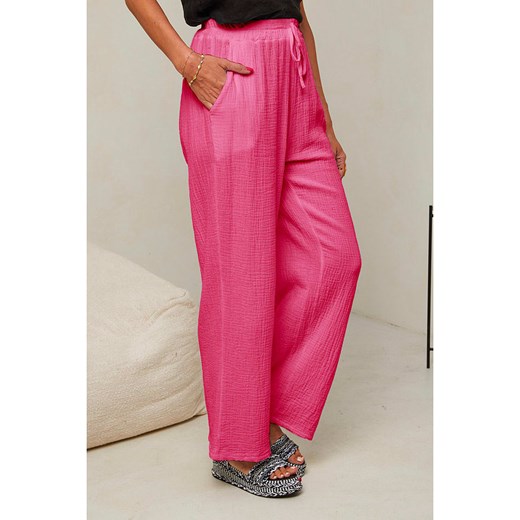 Le Monde du Lin Spodnie w kolorze różowym Le Monde Du Lin 40/42 Limango Polska okazja