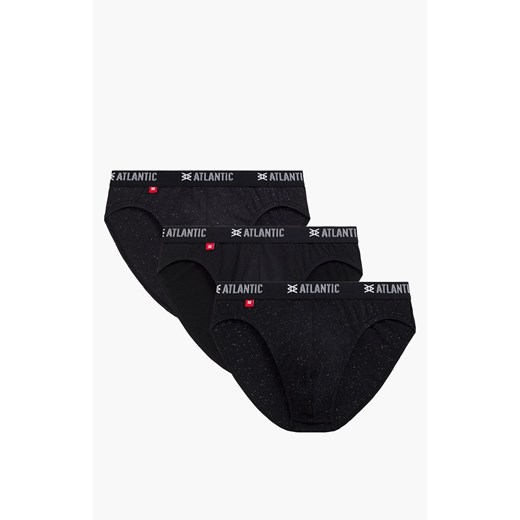 Atlantic 3-pack slipy męskie Sport 3MP-174-CZA/CZA/CZA, Kolor czarny, Rozmiar M, ATLANTIC ze sklepu Intymna w kategorii Majtki męskie - zdjęcie 184251850