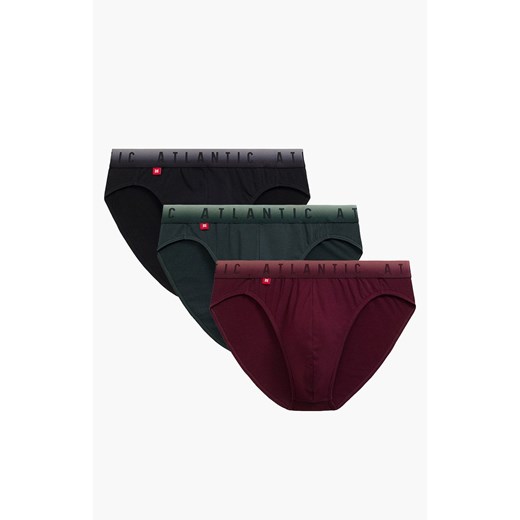3-pack slipy męskie Sport 3MP-173-CAB/CZA/SZG, Kolor multicolour, Rozmiar M, ATLANTIC ze sklepu Intymna w kategorii Majtki męskie - zdjęcie 184251860