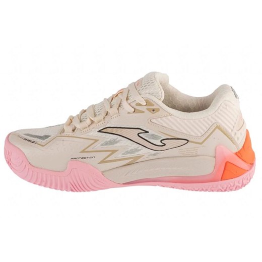 Buty sportowe damskie Joma do tenisa beżowe sznurowane płaskie
