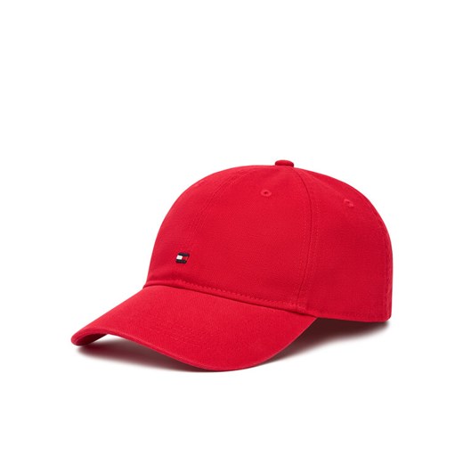 Czapka z daszkiem Tommy Hilfiger Flag Soft 6 Panel AM0AM13426 Czerwony ze sklepu eobuwie.pl w kategorii Czapki z daszkiem męskie - zdjęcie 184252670