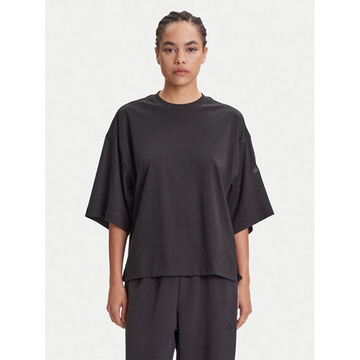 adidas T-Shirt ALL SZN Soft Lux JM3800 Czarny Loose Fit ze sklepu MODIVO w kategorii Bluzki damskie - zdjęcie 184253220