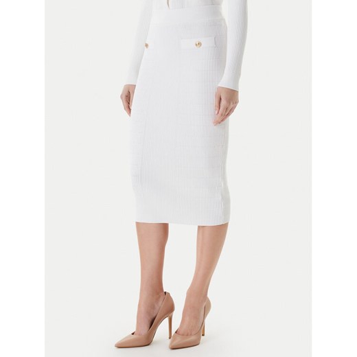 Guess Spódnica ołówkowa W5YD66 Z0130 Biały Slim Fit ze sklepu MODIVO w kategorii Spódnice - zdjęcie 184253233