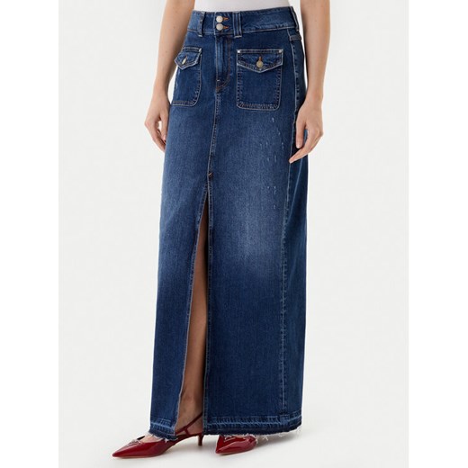 Guess Spódnica jeansowa W5YD63 D5QP3 Niebieski Regular Fit ze sklepu MODIVO w kategorii Spódnice - zdjęcie 184253244