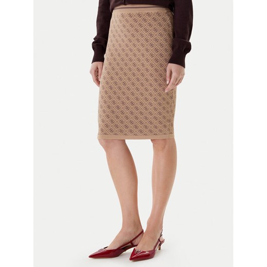 Guess Spódnica ołówkowa W4BD53 Z37K0 Beżowy Regular Fit ze sklepu MODIVO w kategorii Spódnice - zdjęcie 184253301