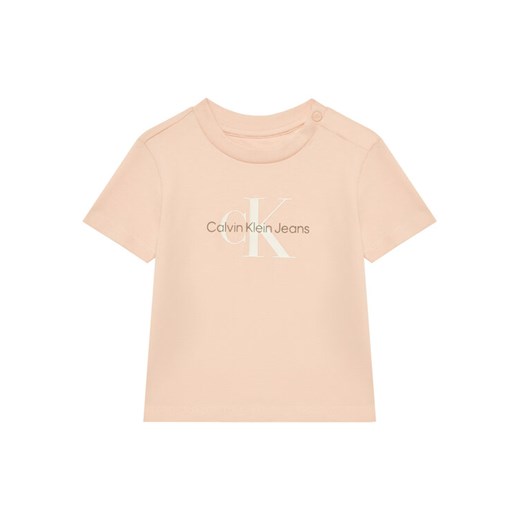 Calvin Klein Jeans T-Shirt Monogram IN0IN00001 Różowy Regular Fit ze sklepu MODIVO w kategorii Bluzki dziewczęce - zdjęcie 184253314
