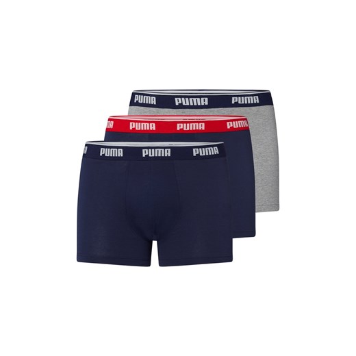 Puma Bokserki w 3-paku Mężczyźni Bawełna granatowy jednolity ze sklepu vangraaf w kategorii Majtki męskie - zdjęcie 184253980