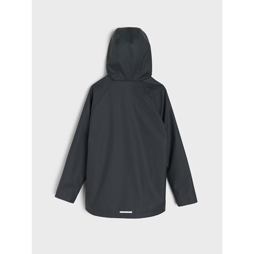 Sinsay - Wodoodporny płaszcz z odblaskowymi elementami - szary Sinsay 140 (9-10 l) Sinsay