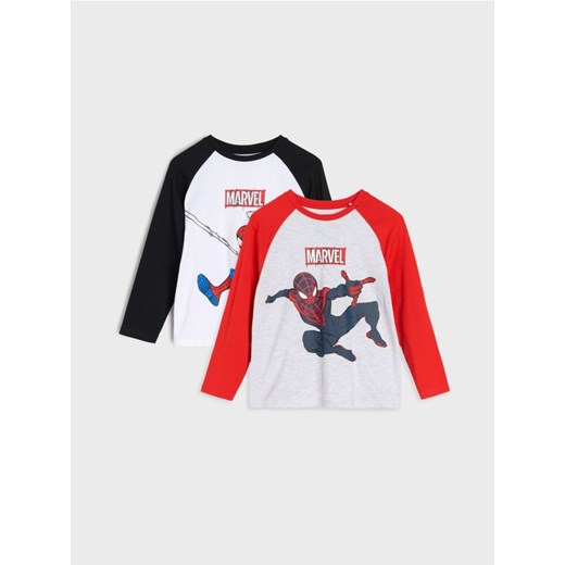 Sinsay - Koszulki z długimi rękawami 2 pack Spider-Man - wielobarwny ze sklepu Sinsay w kategorii T-shirty chłopięce - zdjęcie 184255221