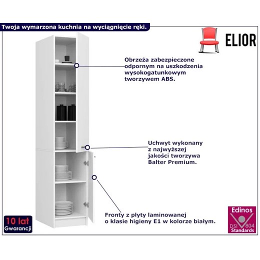 Biały słupek kuchenny A1-K63 Elior One Size Edinos.pl