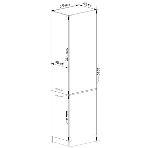 Biały słupek kuchenny A1-K63 Elior One Size Edinos.pl