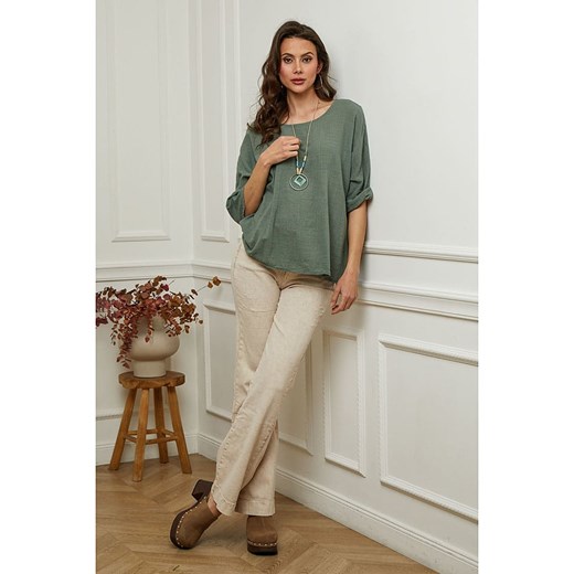 Plume Bluzka &quot;Guimauve&quot; w kolorze khaki Plume L promocja Limango Polska