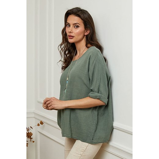 Plume Bluzka &quot;Guimauve&quot; w kolorze khaki Plume XL promocja Limango Polska