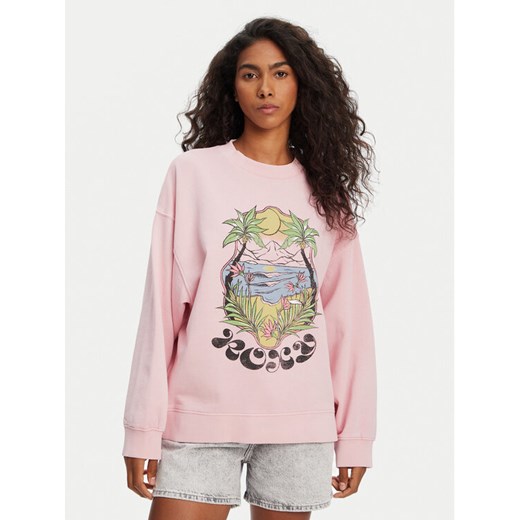 Roxy Bluza ERJFT04997 Różowy Relaxed Fit ze sklepu MODIVO w kategorii Bluzy damskie - zdjęcie 184256782