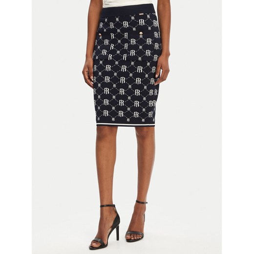 Fracomina Spódnica ołówkowa FR25WG4009K414F8 Granatowy Slim Fit ze sklepu MODIVO w kategorii Spódnice - zdjęcie 184257262