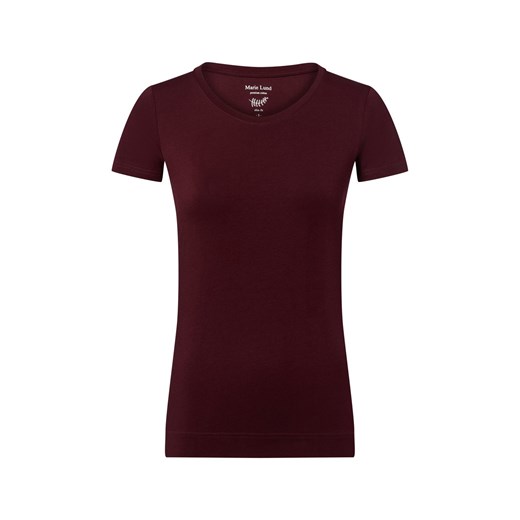 Marie Lund T-shirt damski Kobiety Dżersej bordowy jednolity ze sklepu vangraaf w kategorii Bluzki damskie - zdjęcie 184257724