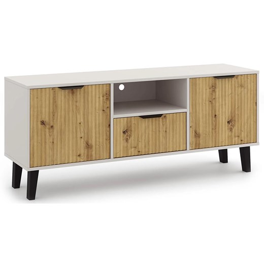 Szafka pod tv na nóżkach kaszmir + dąb artisan W3-D98 ze sklepu Edinos.pl w kategorii Szafki RTV - zdjęcie 184257850