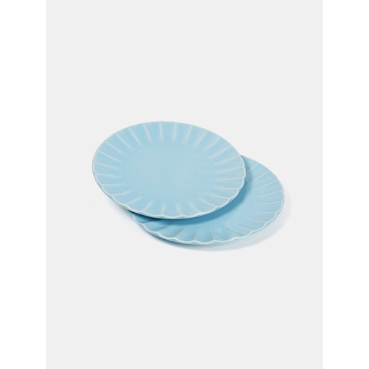 Sinsay - Talerze z ozdobnym brzegiem 2 pack - błękitny Sinsay One Size Sinsay