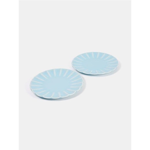 Sinsay - Talerze z ozdobnym brzegiem 2 pack - błękitny ze sklepu Sinsay w kategorii Talerze - zdjęcie 184259160
