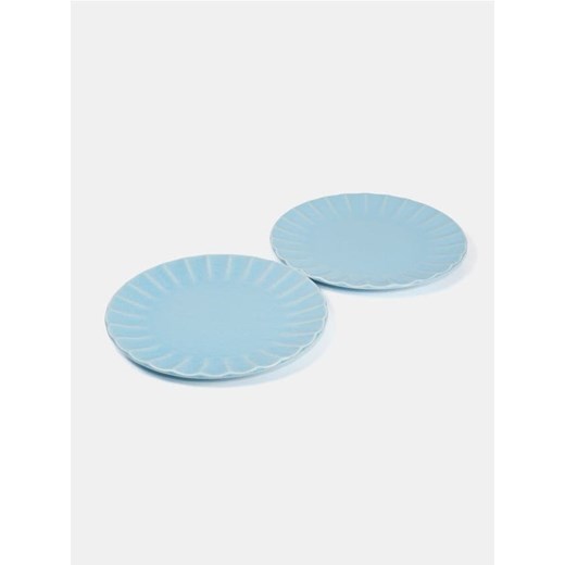 Sinsay - Talerze z ozdobnym brzegiem 2 pack - błękitny ze sklepu Sinsay w kategorii Talerze - zdjęcie 184259161